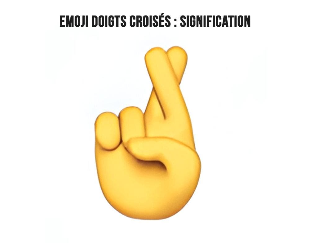 Emoji doigts croisés