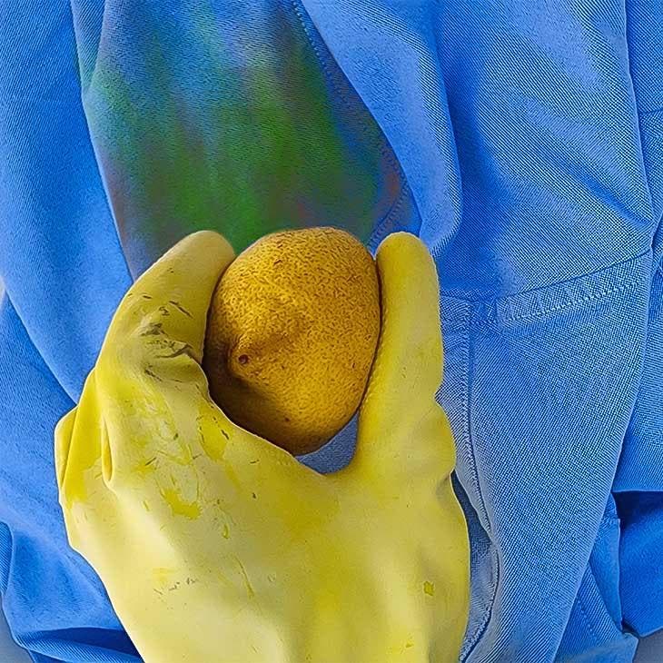 Appliquer du citron pour détacher un vêtement en coton Appliquer du citron pour détacher un vêtement en coton