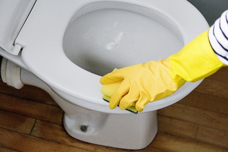 Nettoyer le siège des toilettes. source : spm Nettoyer le siège des toilettes. source : spm