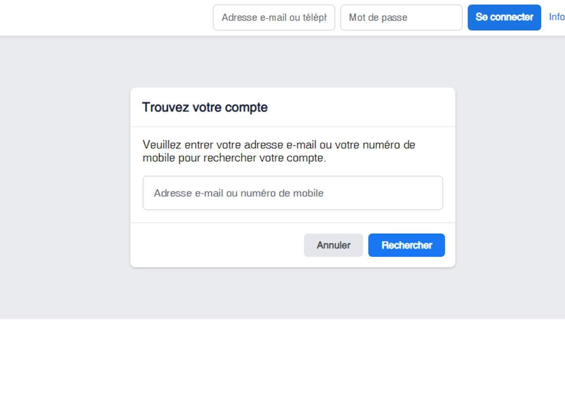 Trouvez votre compte en effectuant une recherche Trouvez votre compte en effectuant une recherche
